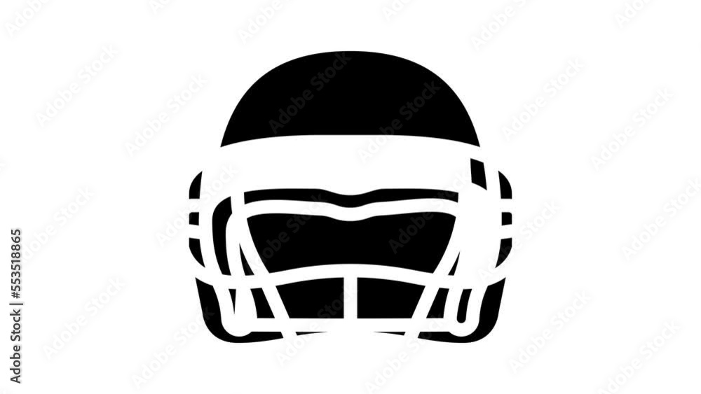 helmet player accessory glyph icon animation helmet player accessory glyph icon animation
