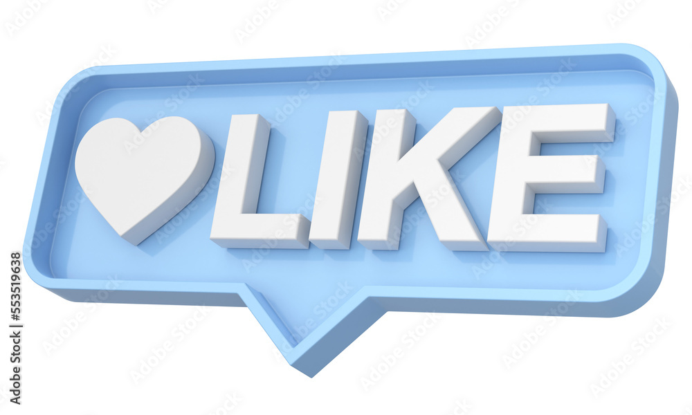 3D like icon. 3D icon. 3D illustration. 3D like icon. 3D icon. 3D illustration.