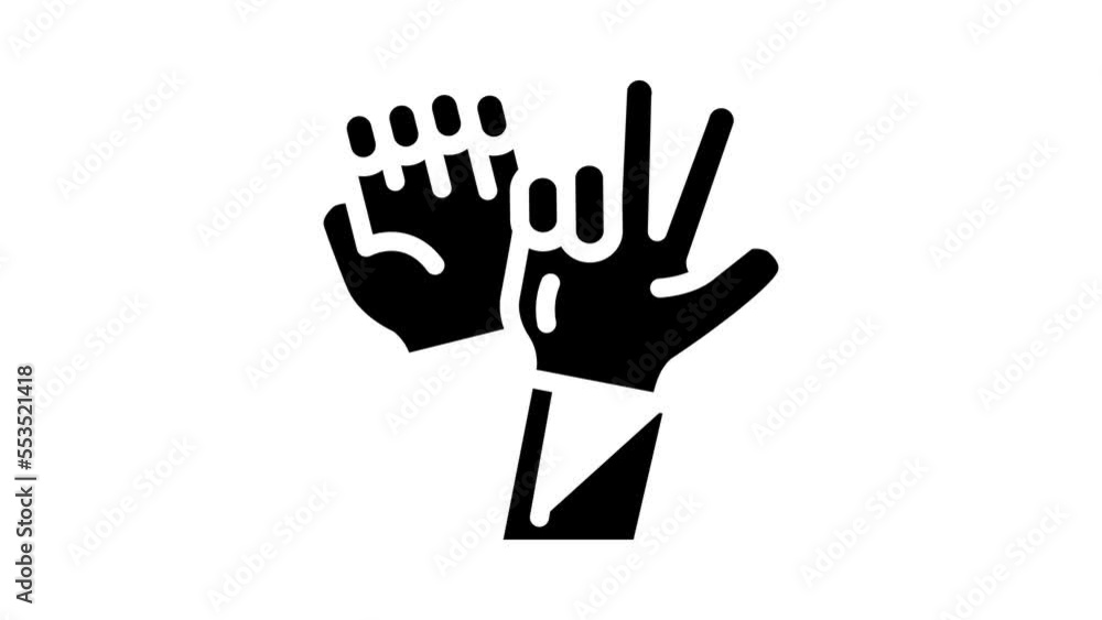 underwater sign language glyph icon animation underwater sign language glyph icon animation