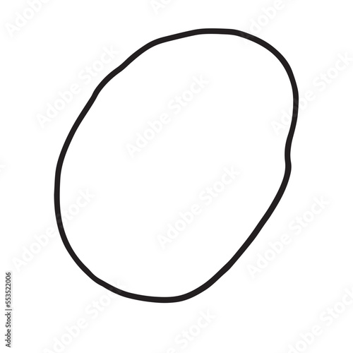 black and white circle aesthetic imperfect wall art vector