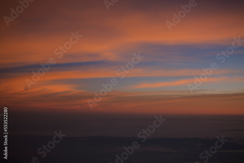 Fototapeta Naklejka Na Ścianę i Meble -  Aerial View of Cloud and Sky from Airplane's window