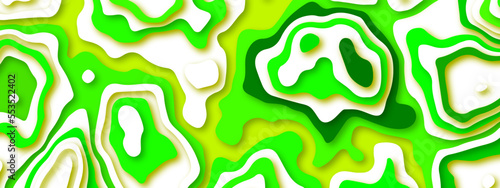 Abstract green papercut and color multilayer gradient on vector pattern background.
Paper cut Banner background in green color. Vector design Wavy geometric liquid flow graphic.

