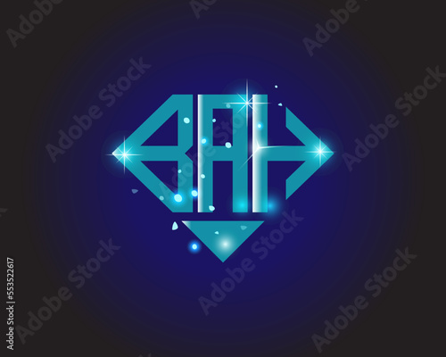 BAH letter logo creative design. BAH unique design.
