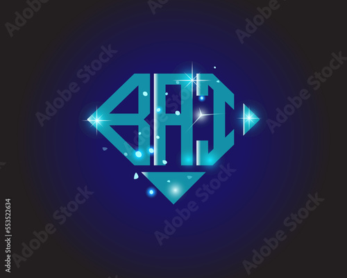 BAI letter logo creative design. BAI unique design.
