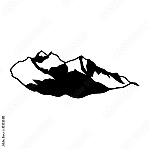 silhouette of a mountain