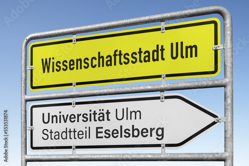 Werbetafel, Wissenschaftsstadt Ulm, (Symbolbild) photo