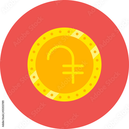 Dram Multicolor Circle Flat Icon