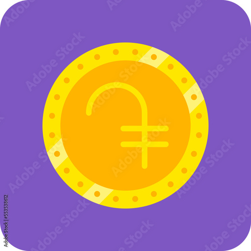 Dram Multicolor Round Corner Flat Icon