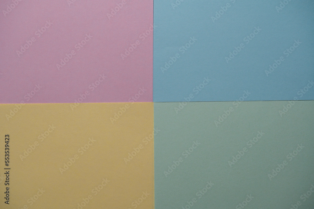 Abstract geometric paper is colorful background. Blue, pink, green and yellow trend colors. Creative design for pastel wallpaper Abstract geometric paper is colorful background. Blue, pink, green and yellow trend colors. Creative design for pastel wallpaper