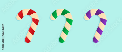 A Christmas lollipop. Christmas candy. 