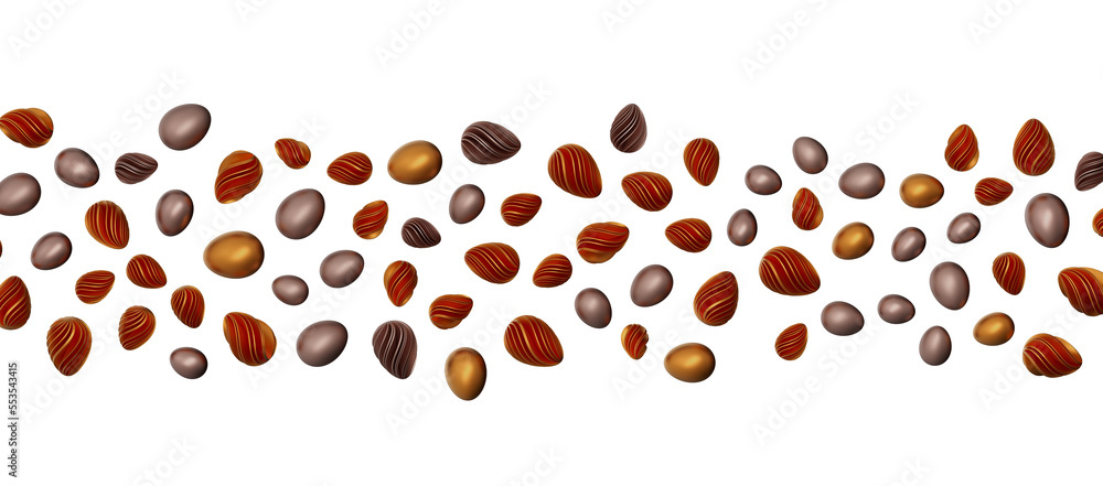 golden easter eggs; 3d rendered illustration golden easter eggs; 3d rendered illustration