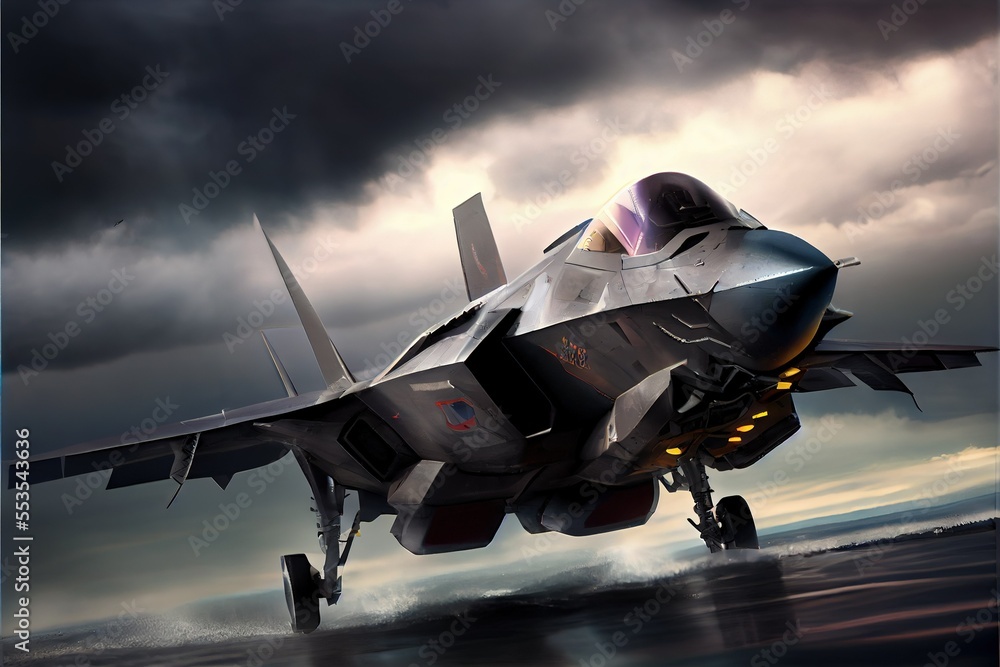 Fototapeta premium Illustration of Fighter Jet