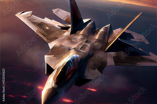 Illustration of Fighter Jet photo