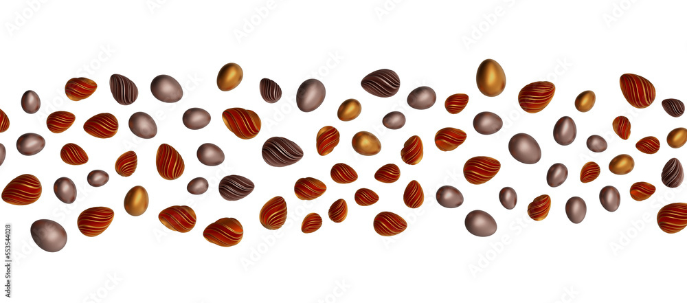 golden easter eggs; 3d rendered illustration golden easter eggs; 3d rendered illustration