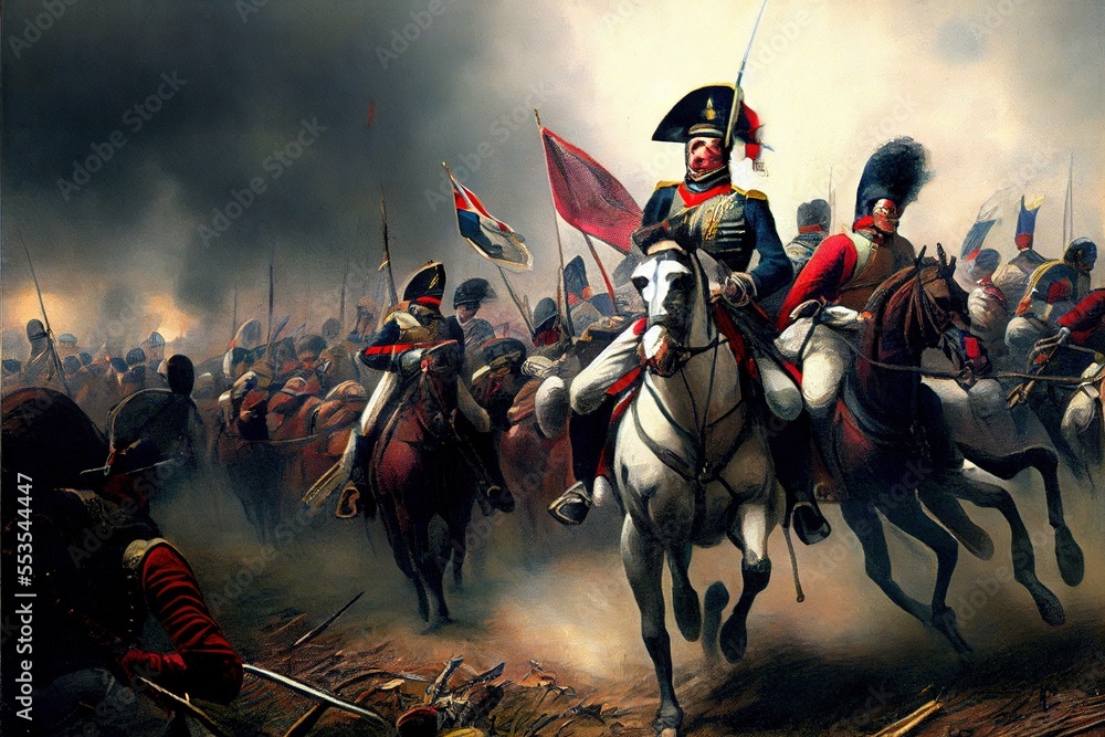 Battle of Waterloo - obrazy, fototapety, plakaty 