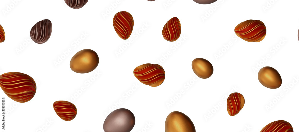 3d rendering of Easter glitter and black eggs 3d rendering of Easter glitter and black eggs