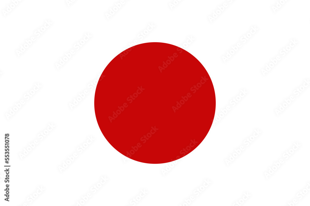 Japan flag vector illustration isolated. National symbol of country in Asia. The land of the rising sun. East empire. Japan flag vector illustration isolated. National symbol of country in Asia. The land of the rising sun. East empire.