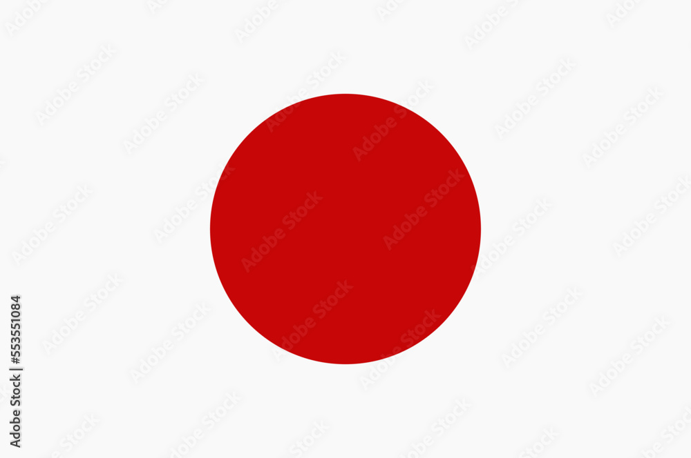 Japan flag vector illustration isolated. National symbol of country in Asia. The land of the rising sun. East empire. Japan flag vector illustration isolated. National symbol of country in Asia. The land of the rising sun. East empire.