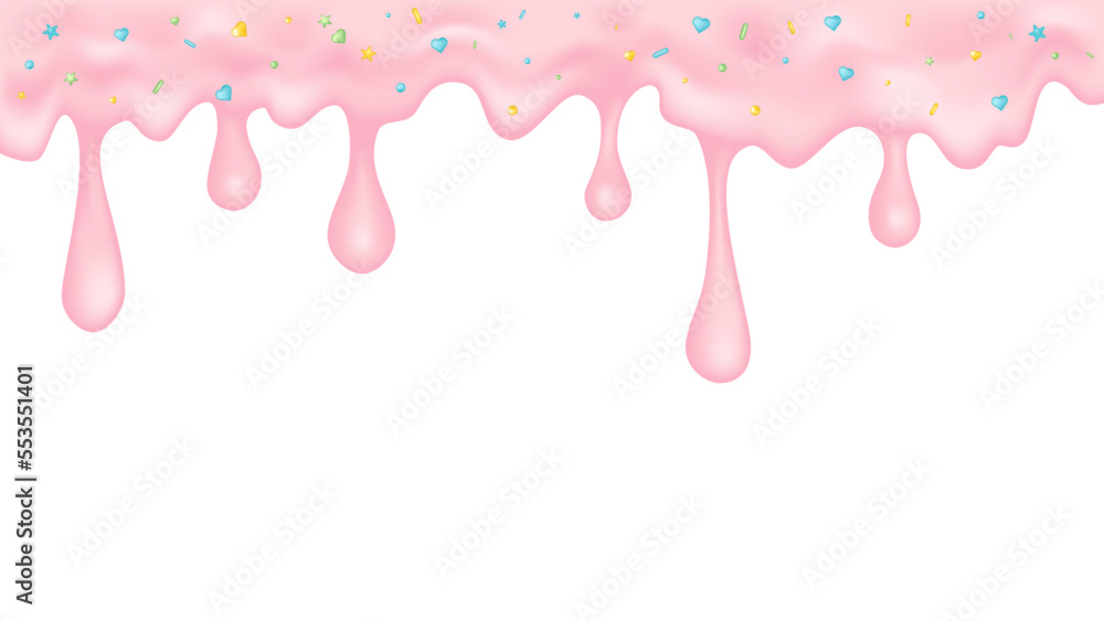 Dripping glaze background. Strawberry liquid sweet flow. Vector illustration. Dripping glaze background. Strawberry liquid sweet flow. Vector illustration.