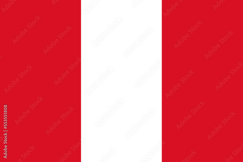Peru flag vector illustration. National symbol of country in South America. Peru flag vector illustration. National symbol of country in South America.