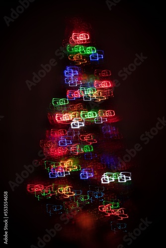 Sparkling and colorful Christmas tree