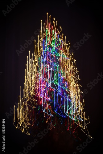 Sparkling and colorful Christmas tree