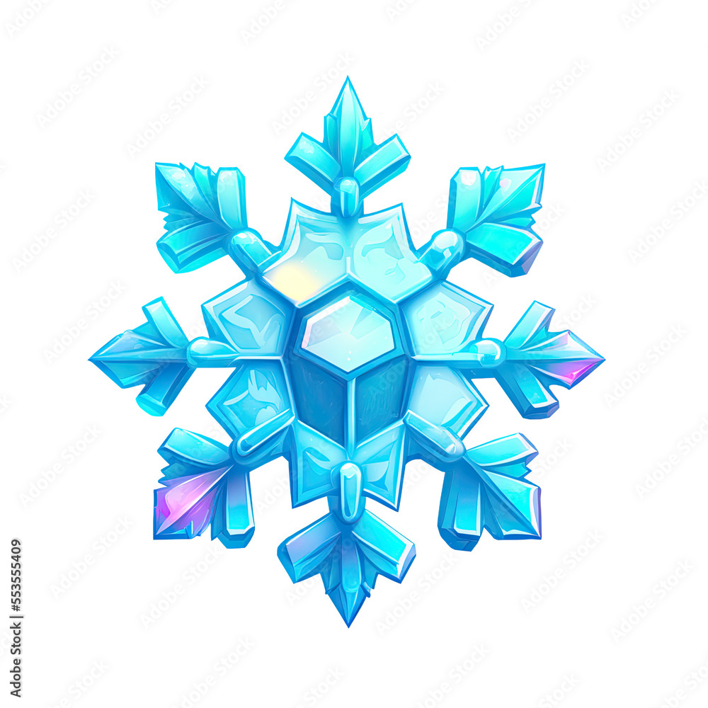 Snowflake digital illustration cut out Snowflake digital illustration cut out