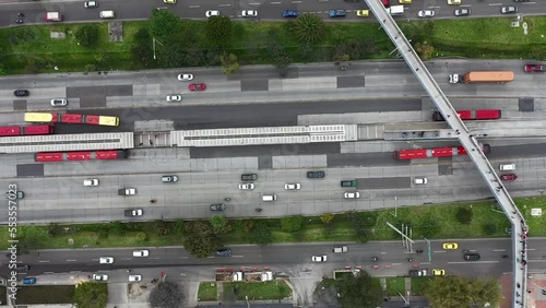 TransMilenio station during the pandemic photo