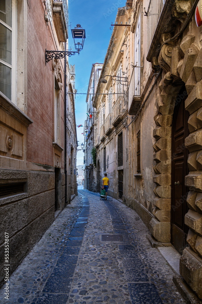 Narrow street of city of Tropea (Calabria, ITALY)
