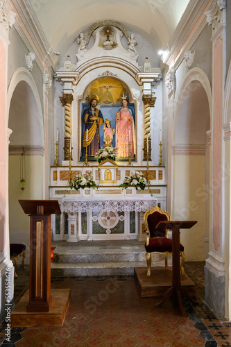 The altar of the church of Santa Maria dell'Isola in Tropea (Calabria, ITALY)