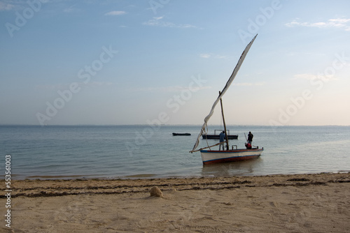 View of the beach of the Island of Mozambique early in the morning