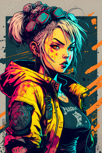 Cyberpunk  Comics  Manga character design  Anime style