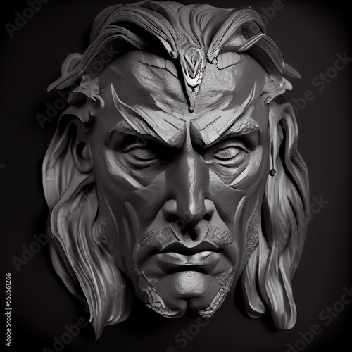 Sculpture of a Norse god