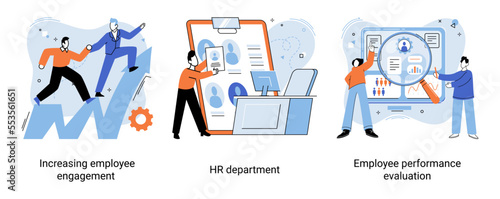 Employee performance evoluation, analysis of effectiveness of professional activity scenes set. Establishing level of compliance of characteristics of an employee with requirements of position held