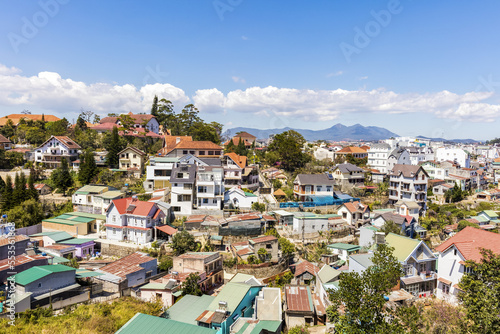 Colourful cityscape of Da Lat; Da Lat, Lam Dong Province, Vietnam photo