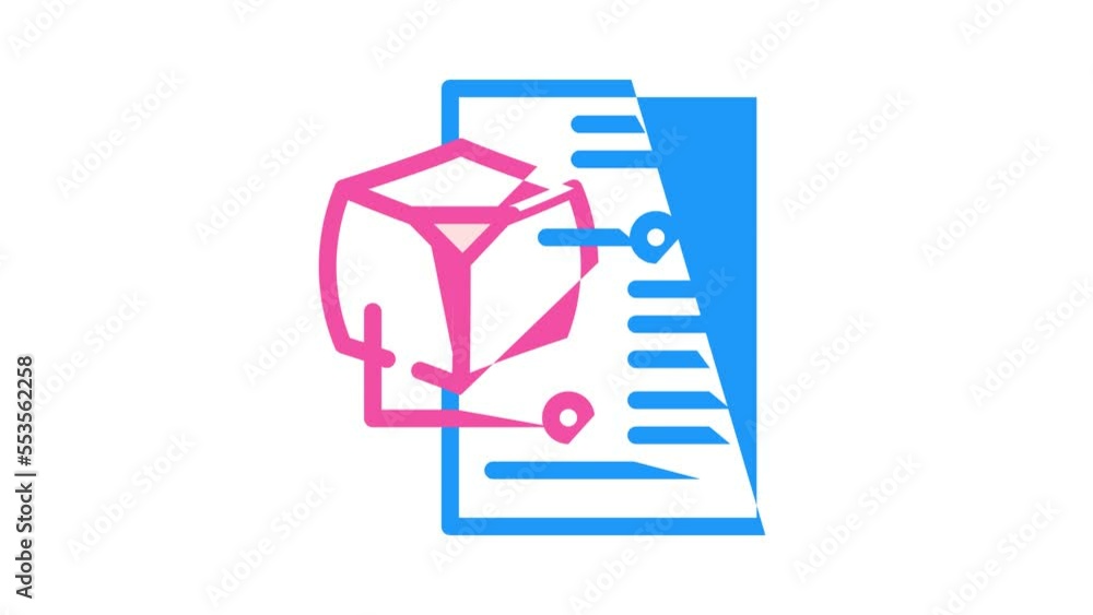 modeling data science color icon animation modeling data science color icon animation