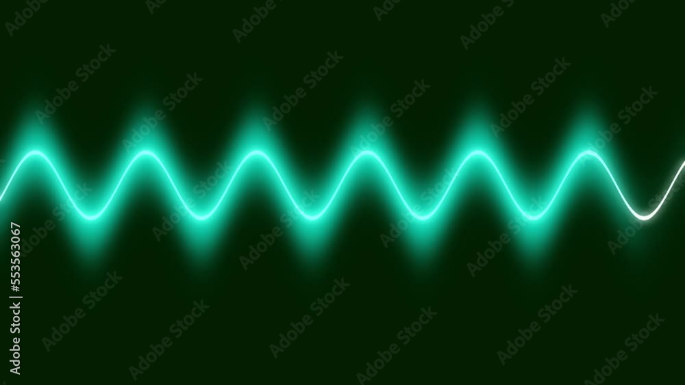 Neon sine wave scientific measurement animation Neon sine wave scientific measurement animation