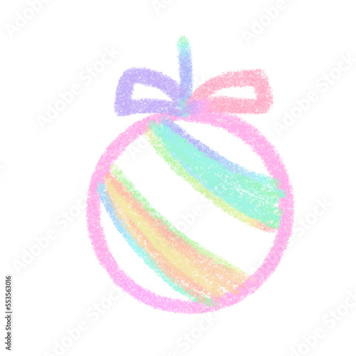 Rainbow line Christmas decoration, signs and symbols, Hand drawn in doodle style.