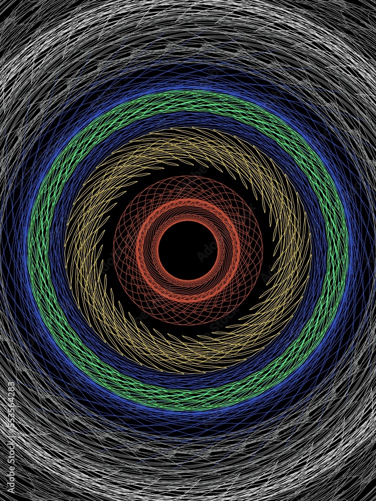 Obraz premium circle artistic design texture in with a black background