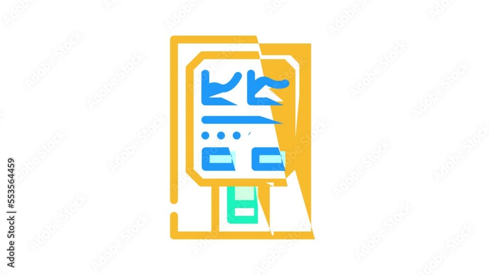 medical analyzer color icon animation medical analyzer color icon animation