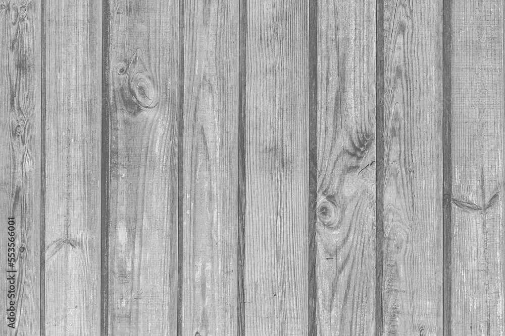 Naklejka premium Old planks gray natural vertical wood texture board timber wooden grey background