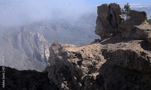 Gran Canaria, central mountainous part of the island, Las Cumbres, ie The Summits, view from El Campanario, the second highest point of the island

 photo