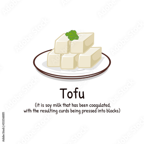 White tofu japanese food soy milk