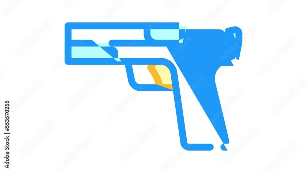 handgun weapon color icon animation handgun weapon color icon animation