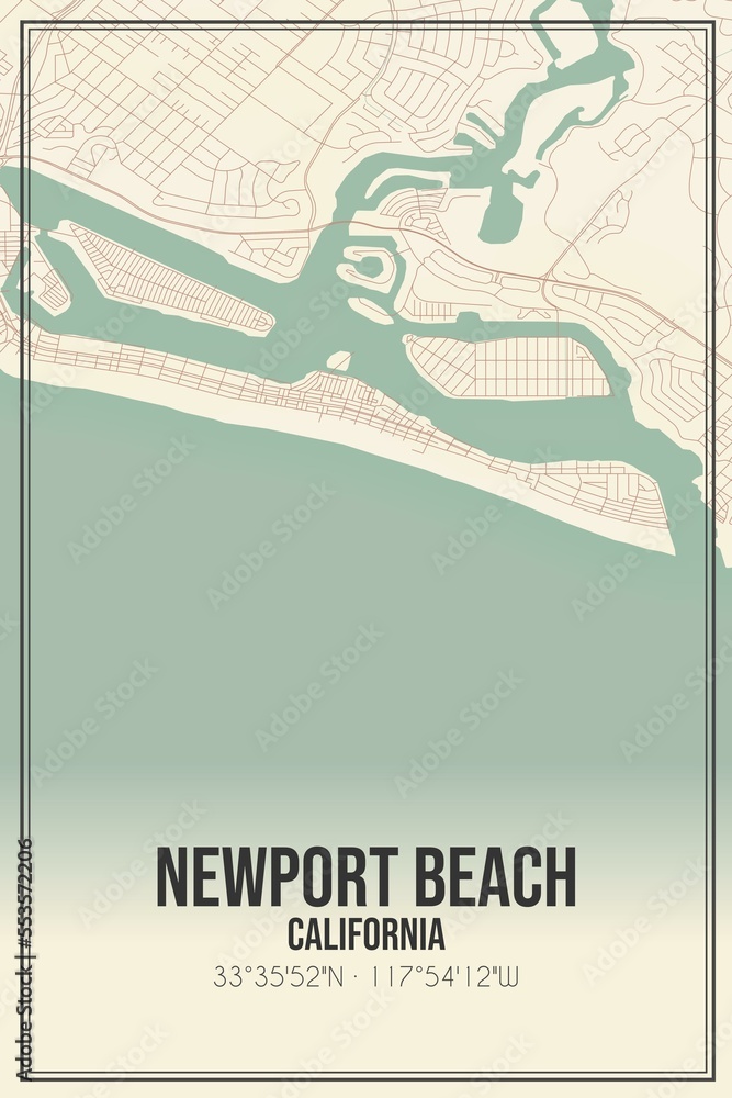 Map of Newport Beach, CA