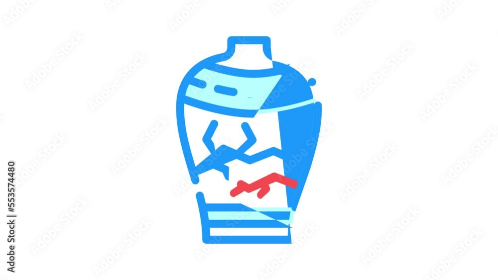 vase chinese color icon animation vase chinese color icon animation