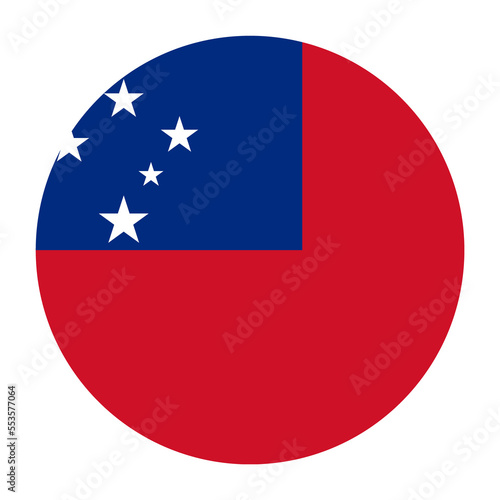 Free Download Samoa Flat Rounded Flag Icon with Transparent Background - GFXLoad