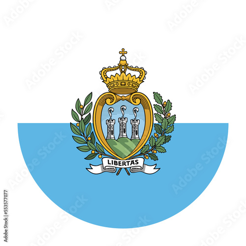 Photos San Marino Flat Rounded Flag Icon with Transparent Background