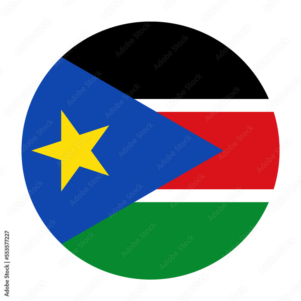 South Sudan Flat Rounded Flag Icon with Transparent Background South Sudan Flat Rounded Flag Icon with Transparent Background