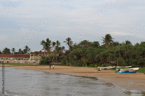 Exotic tropical beautiful sand beach Sri Lanka